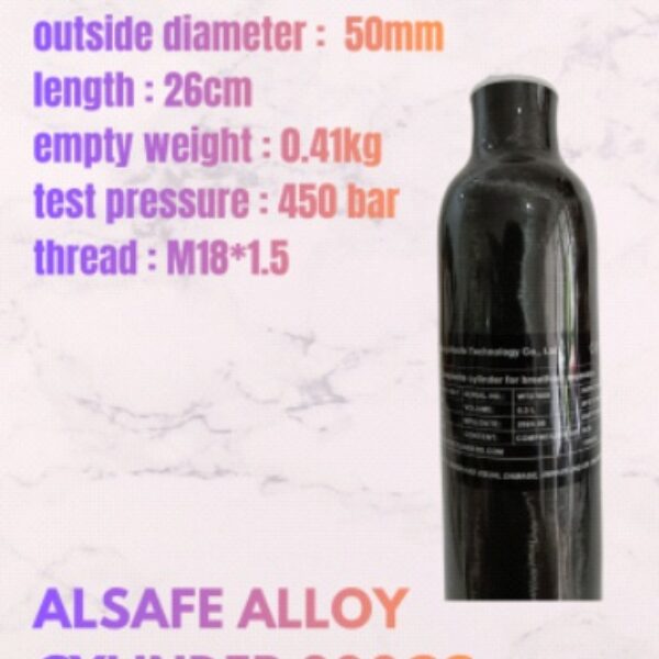 Tabung Alsafe komposit 300cc Drat M18